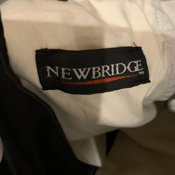 NEWBRIDGE Corduroy Pant 42x32 Black Pleated Straight Chino RN83427 - Picture 4 of 6